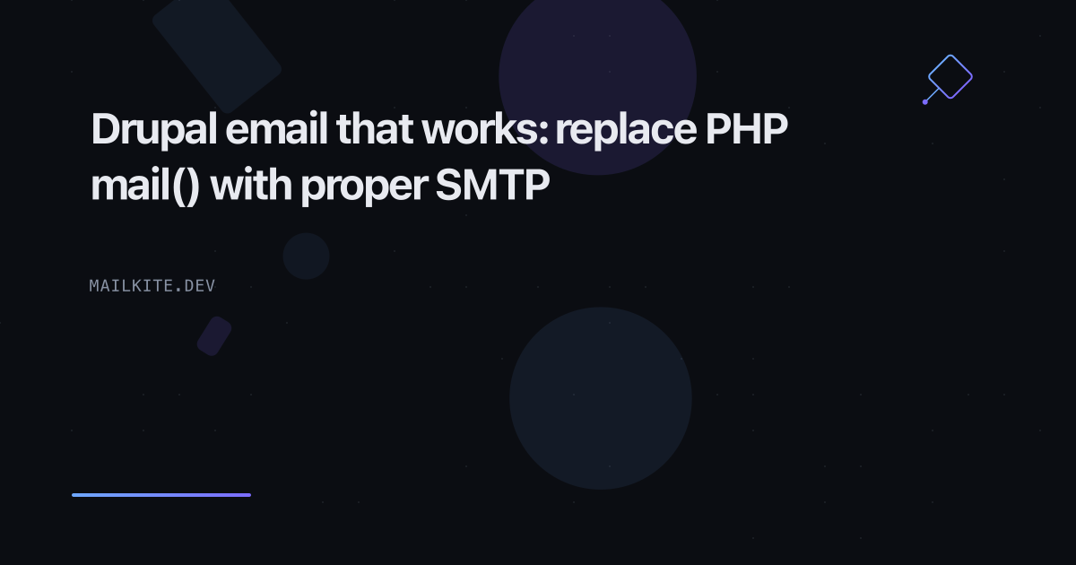 Drupal email that works: replace PHP mail() with proper SMTP