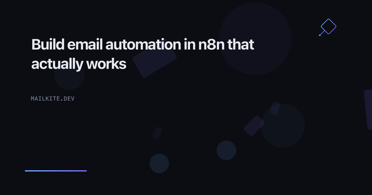 Build email automation in n8n that actually works
