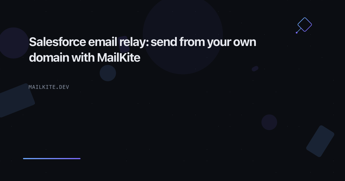 Salesforce email relay: send from your own domain with MailKite