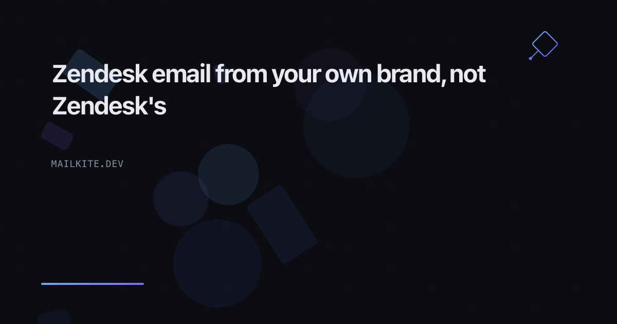 Zendesk email from your own brand, not Zendesk's